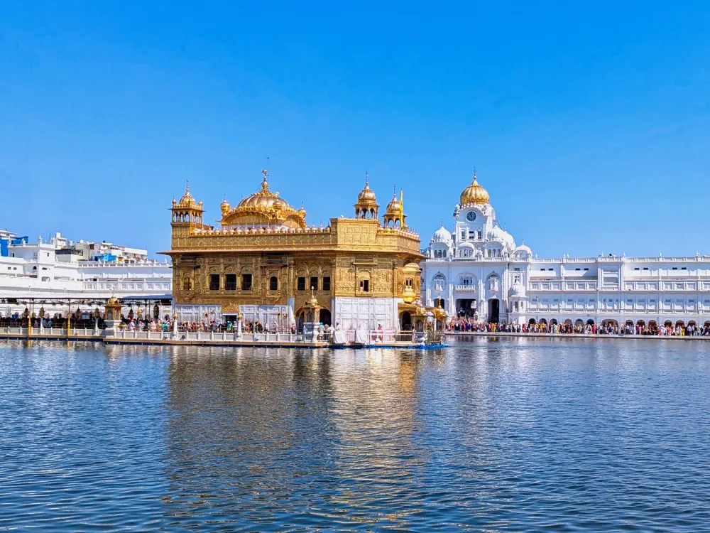 Golden Temple in Amritsar reflected in the sacred pool